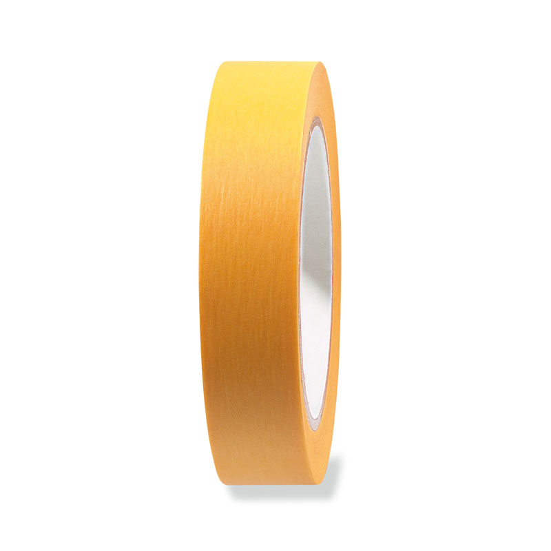 Abdeckband Gold, extra dünn 50 m x 19 mm, 90 Tage innen + außen, kurzfristig bis 150°C Abdeckband Gold, extra dünn 50 m x 19 mm, 90 Tage innen + außen, kurzfristig bis 150°C