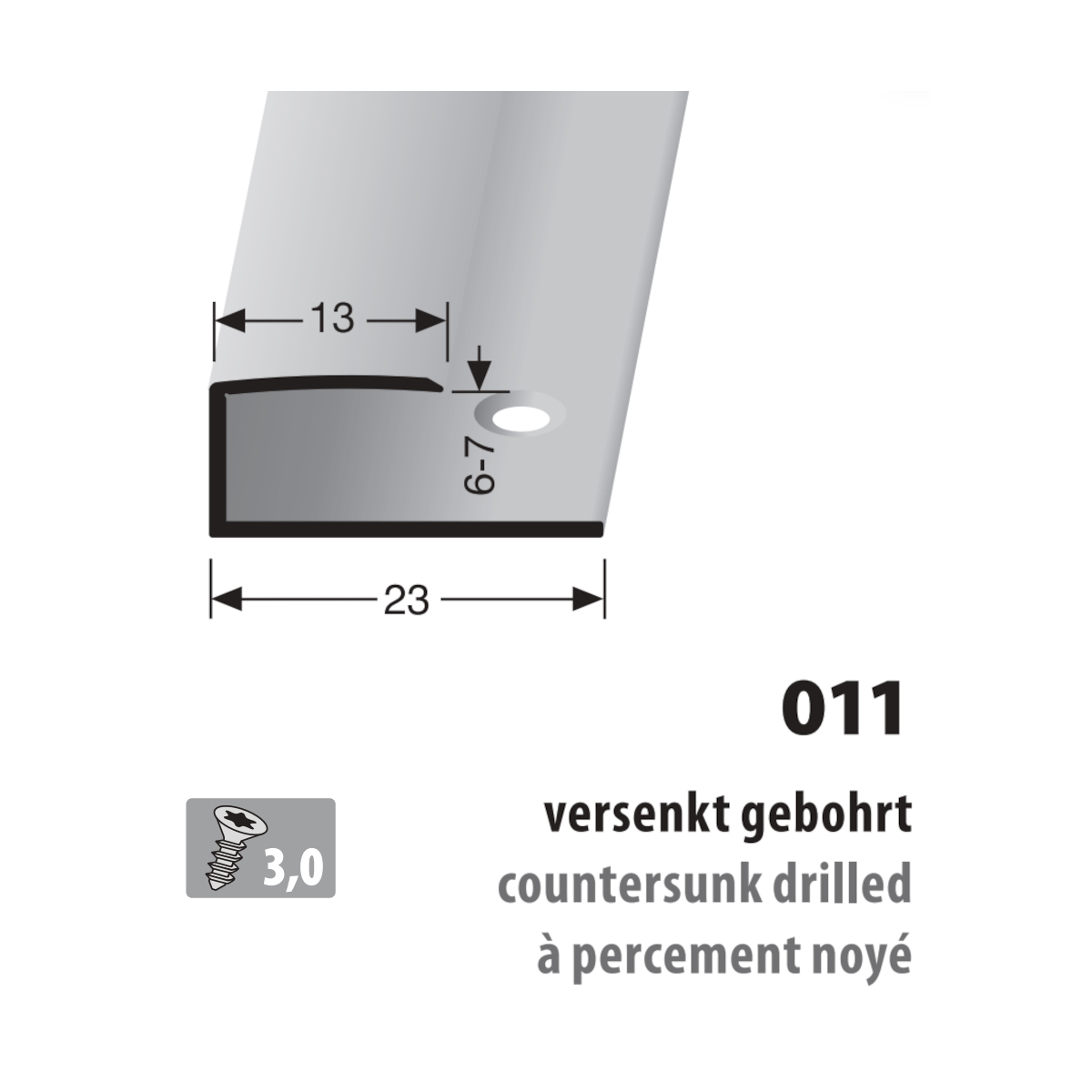Küberit Alu Einfassprofil Typ 011, 270 cm, bronze (F6) Küberit Alu Einfassprofil Typ 011, 270 cm, bronze (F6)