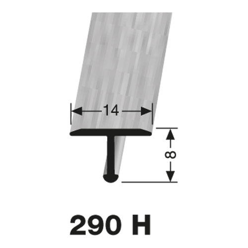 KÜBERIT biegbares T-Profil Typ 290H 270cm, nussbaum (H81)