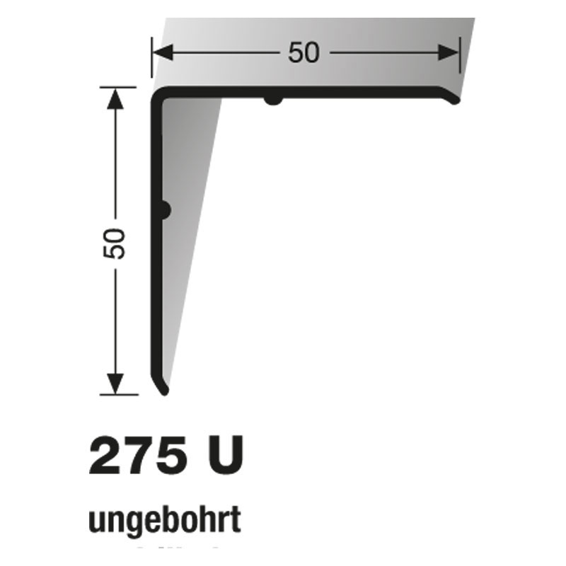 Küberit Eckschutzwinkel 50 x 50 mm Typ 275 U, 250 cm, natur (F0)