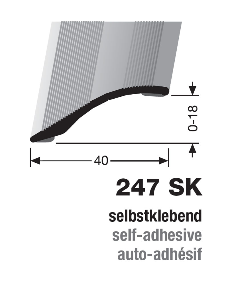 Küberit Abschlußprofil Typ 247 SK 0-18 mm, 90 cm, schwarz (F16) (RAL 9005) Küberit Abschlußprofil Typ 247 SK 0-18 mm, 90 cm, schwarz (F16) (RAL 9005)