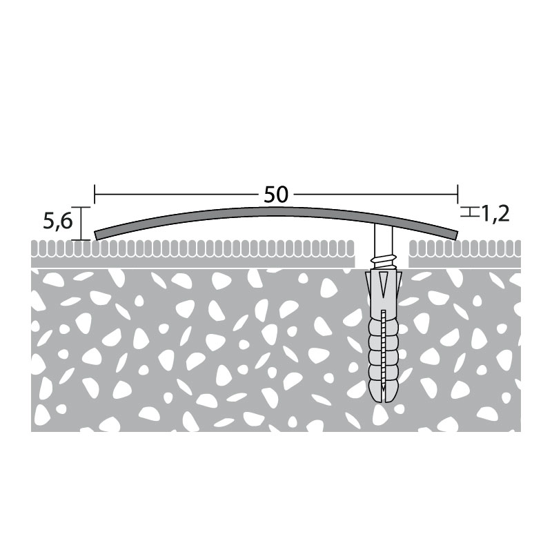 PRINZ Edelstahl Übergangsprofil Nr. 101 S, 50 mm, edelstahl gebürstet PRINZ Edelstahl Übergangsprofil Nr. 101 S, 50 mm, edelstahl gebürstet