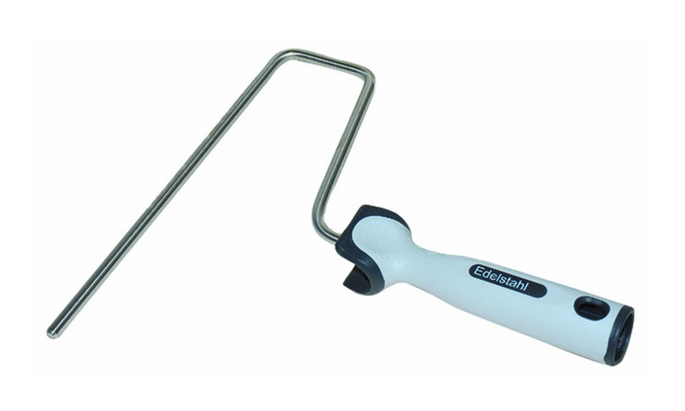 Friess Farbroller-Steckbügel ´Spitzenqualität´, V2A Edelstahl rostfrei, 2K-Softgriff, 25 cm Friess Farbroller-Steckbügel ´Spitzenqualität´, V2A Edelstahl rostfrei, 2K-Softgriff, 25 cm