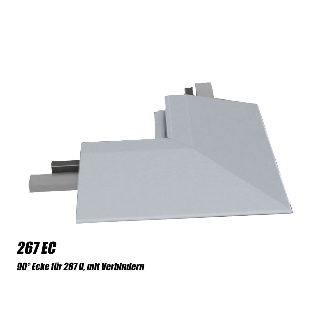 KÜBERIT 90° Ecke für Profil 261 U mit Verbindern, 1x 200 mm, silber KÜBERIT 90° Ecke für Profil 261 U mit Verbindern, 1x 200 mm, silber