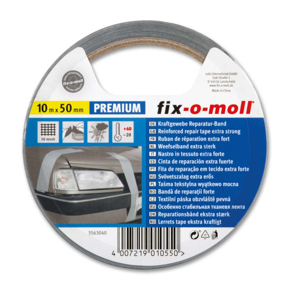 fix-o-moll Packband Paketklebeband Basic PP 66 m x 48 mm - transparent