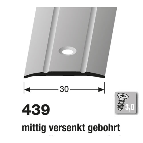 Küberit Übergangsprofil 30 mm Typ 439, 90 cm, sand (F6)