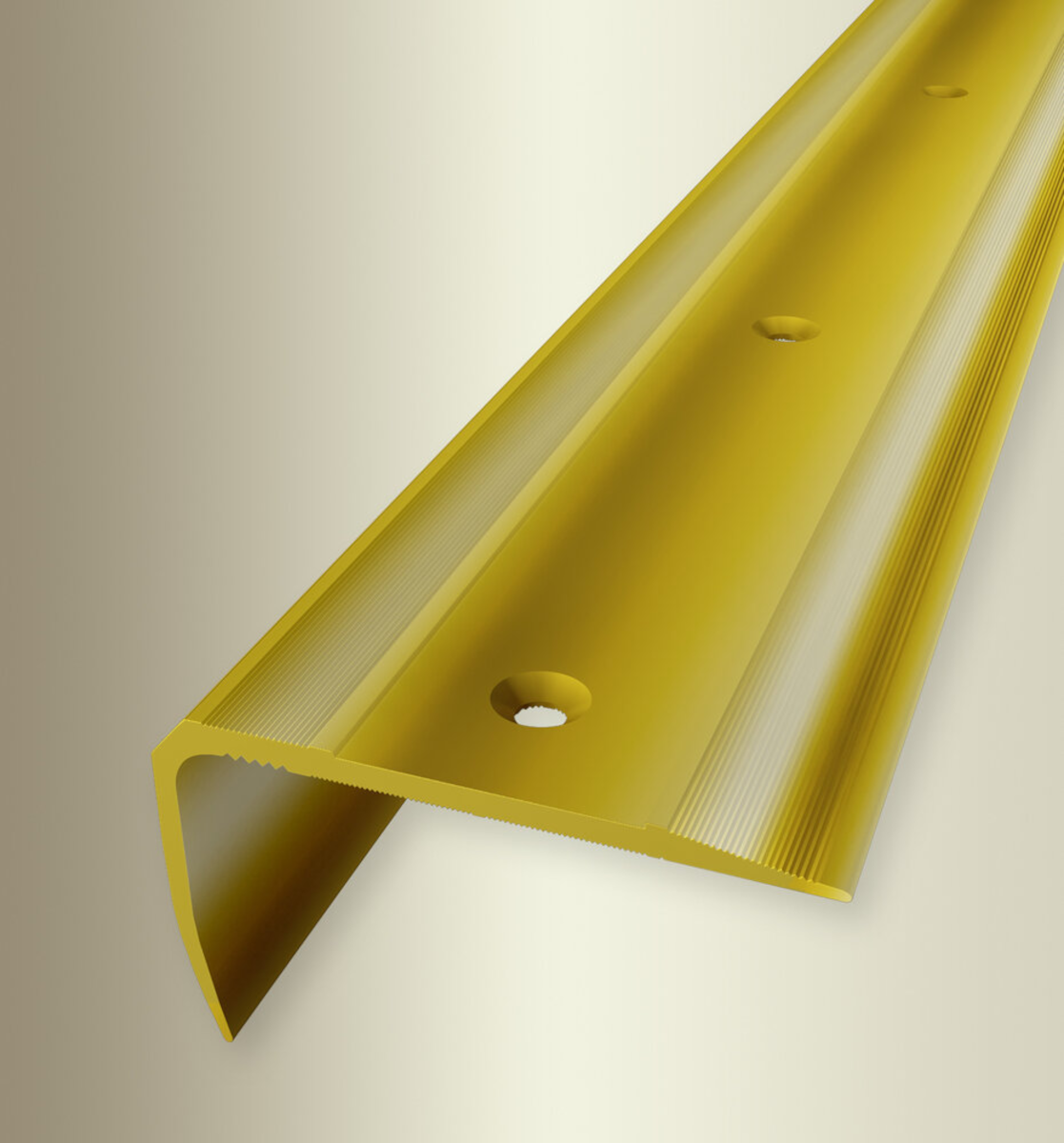 Küberit "Reno TK" Treppenkantenprofil Typ 712, 53 x 23 mm, 500 cm, Messing (F7) Küberit "Reno TK" Treppenkantenprofil Typ 712, 53 x 23 mm, 500 cm, Messing (F7)
