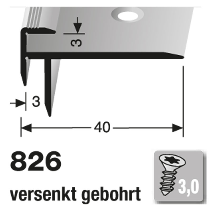 Küberit Treppenkantenprofil Typ 826 Küberit Treppenkantenprofil Typ 826