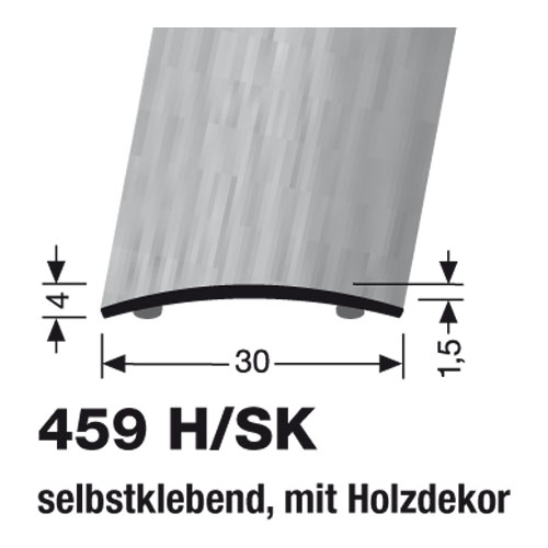 Küberit Alu Übergangsprofil 30 mm Typ 459 H/SK, 270 cm, Esche (H50)