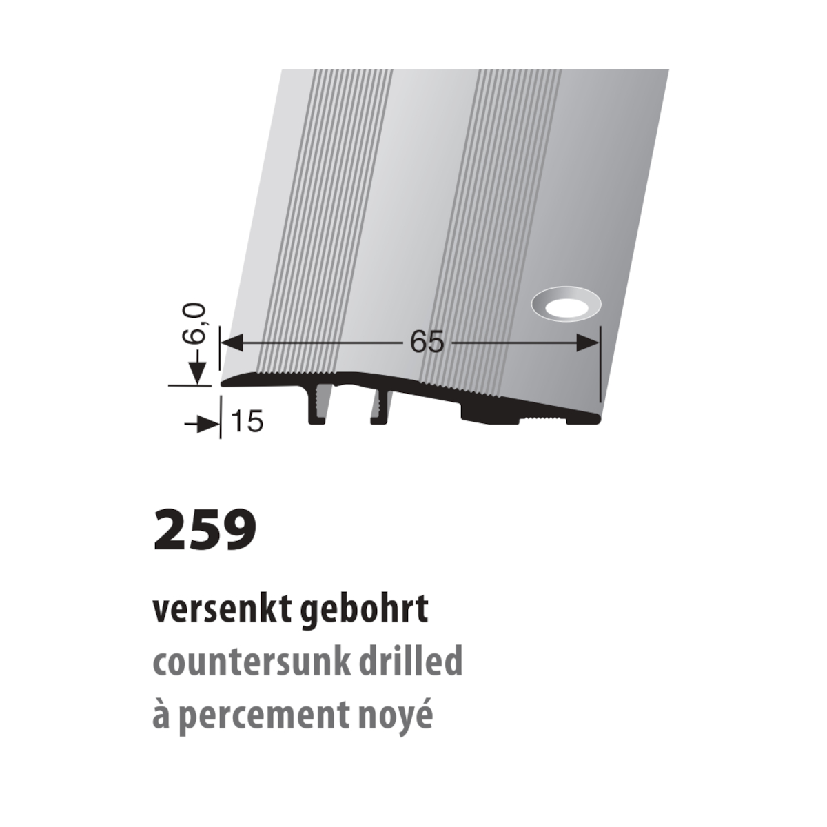 Küberit Alu Rampenprofil Typ 259