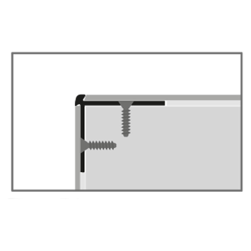 Küberit Alu Treppenkantenprofil Typ 872, 500 cm, edelstahloptik (F2) Küberit Alu Treppenkantenprofil Typ 872, 500 cm, edelstahloptik (F2)