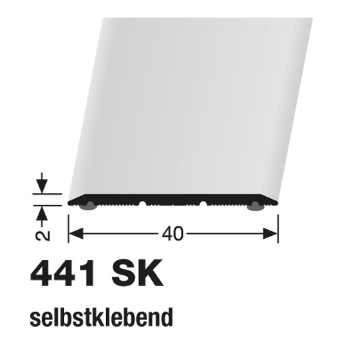 Küberit Alu Übergangsprofil 40 mm Typ 441 SK, 100 cm, platinium f.g. (F1G)