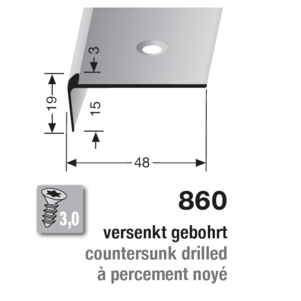 Küberit Treppenkantenprofil Typ 860