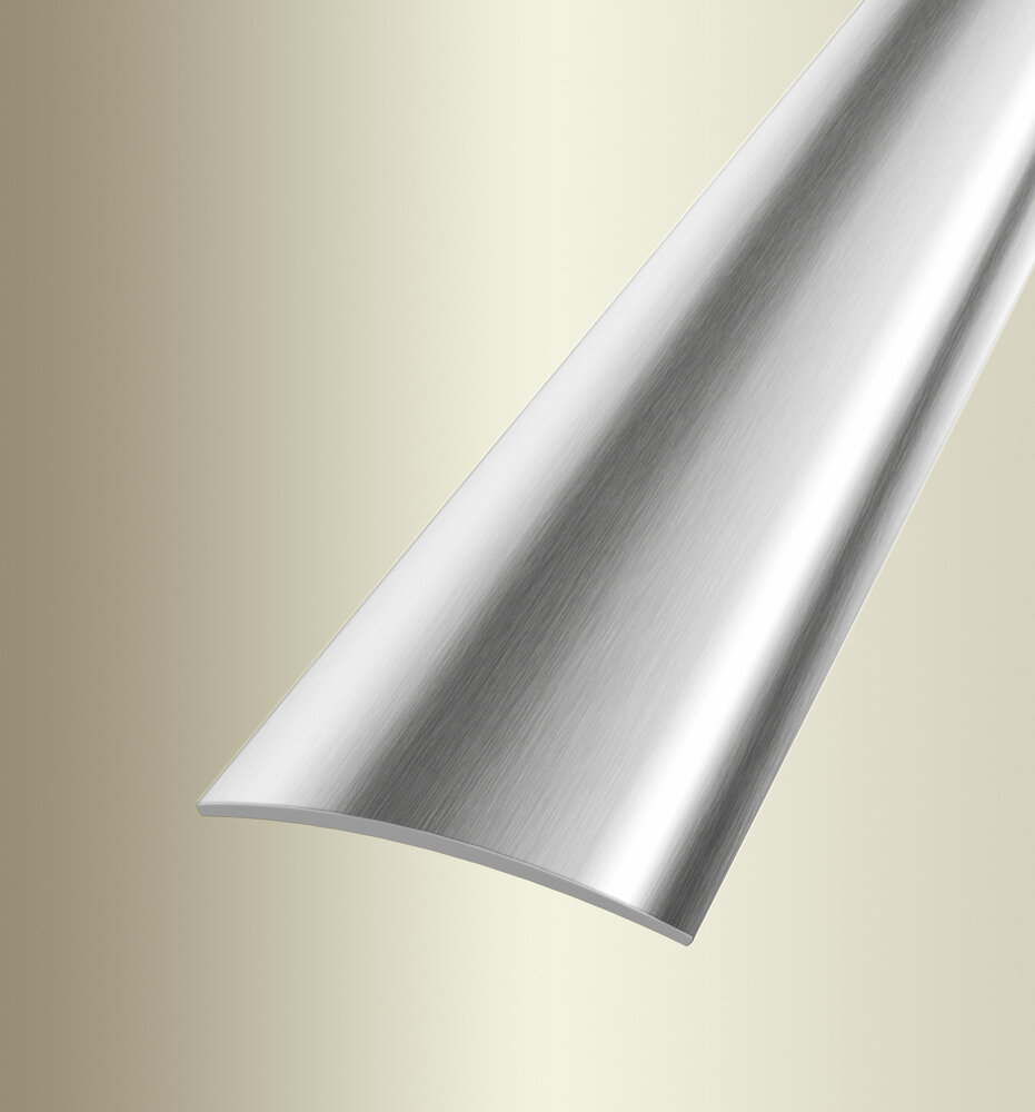 Küberit Übergangsprofil gewölbt 50 x 1.0 mm, Typ 455 U, 500 cm, edelstahl gebürstet (F8G)