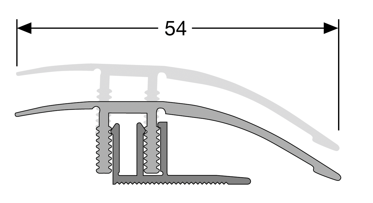 Küberit Anpassungsprofil Typ 586, 90 cm, edelstahloptik (F2) Küberit Anpassungsprofil Typ 586, 90 cm, edelstahloptik (F2)
