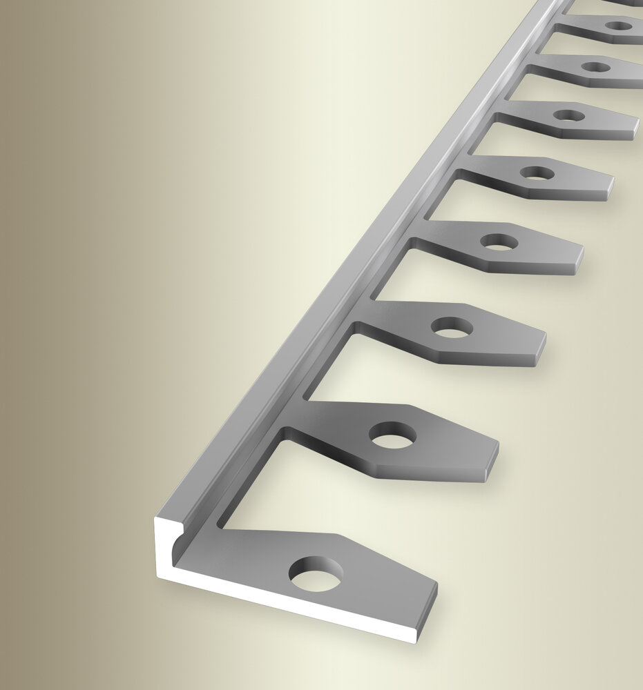 Küberit Alu Fliesenabschlußprofil einfach biegsam 2,5 mm, Typ 300, 250 cm, silber (F4)