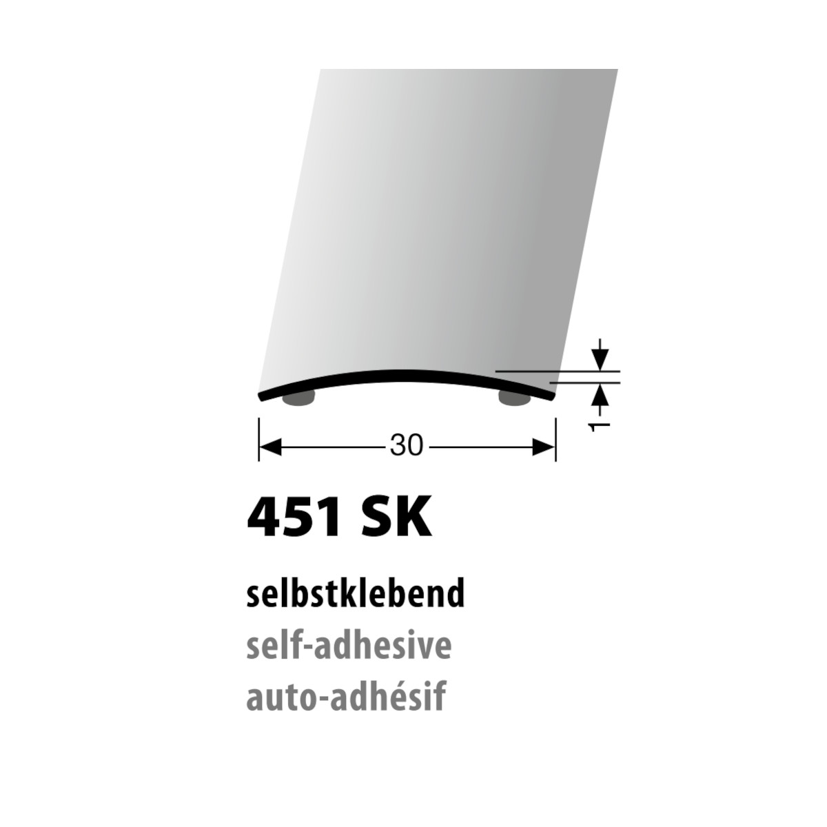 Küberit Übergangsprofil 1 x 30 mm Typ 451 SK, 500 cm, edelstahl gebürstet (F8G) Küberit Übergangsprofil 1 x 30 mm Typ 451 SK, 500 cm, edelstahl gebürstet (F8G)