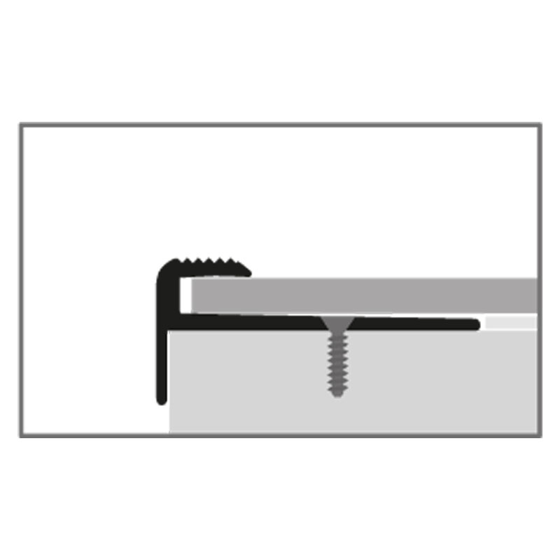 Küberit Alu Treppenkantenprofil Typ 807 EB, 250 cm, silber
