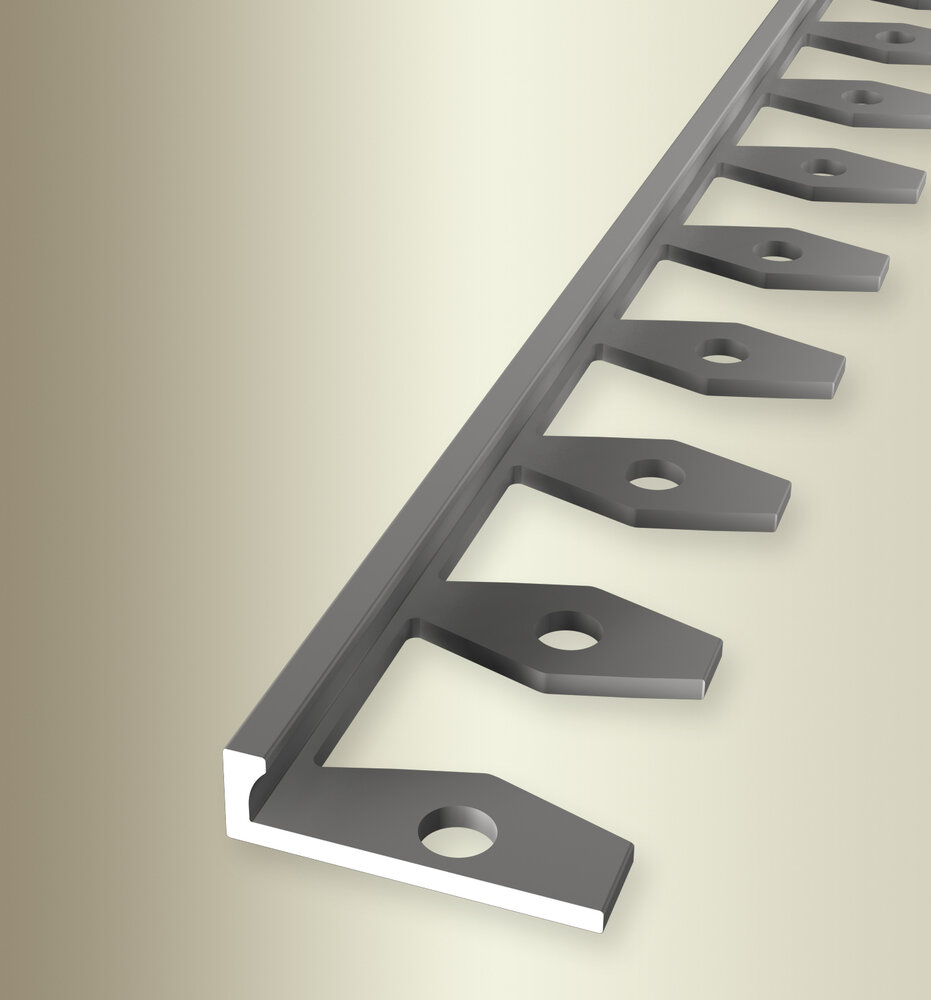 Küberit Alu Fliesenabschlußprofil einfach biegsam 2,5 mm, Typ 300, 250 cm, edelstahloptik (F2) Küberit Alu Fliesenabschlußprofil einfach biegsam 2,5 mm, Typ 300, 250 cm, edelstahloptik (F2)