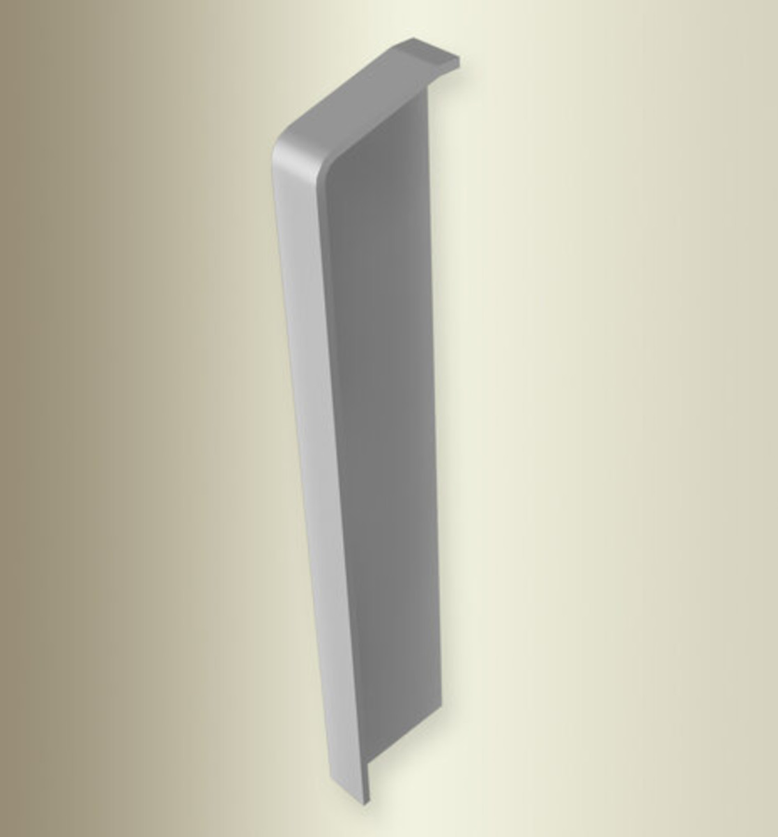 Küberit Endstück links Typ 928 EL, Kunststoff lackiert silber (F4) Küberit Endstück links Typ 928 EL, Kunststoff lackiert silber (F4)