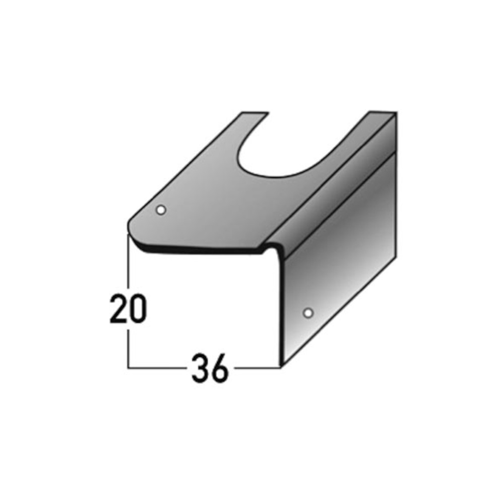 Auer Reparaturwinkel B20 für Betontreppen, 20 mm Nase, 100 cm, verzinkt Auer Reparaturwinkel B20 für Betontreppen, 20 mm Nase, 100 cm, verzinkt