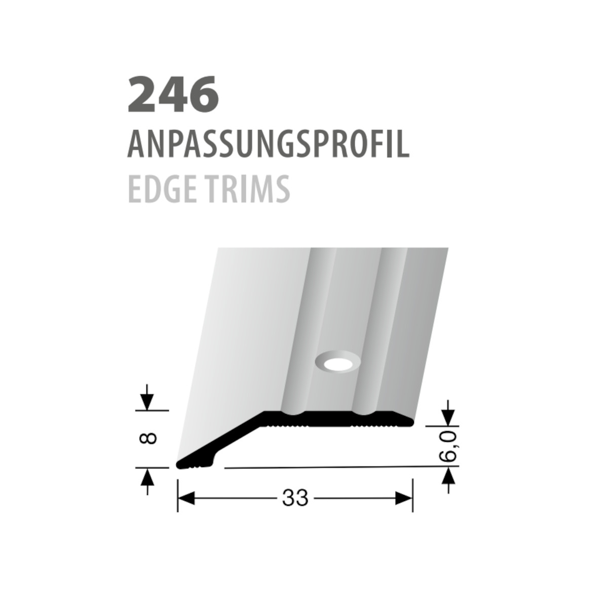 Küberit Abschlußprofil Typ 246 SK, 6 mm, selbstklebend, bronze (F6) Küberit Abschlußprofil Typ 246 SK, 6 mm, selbstklebend, bronze (F6)