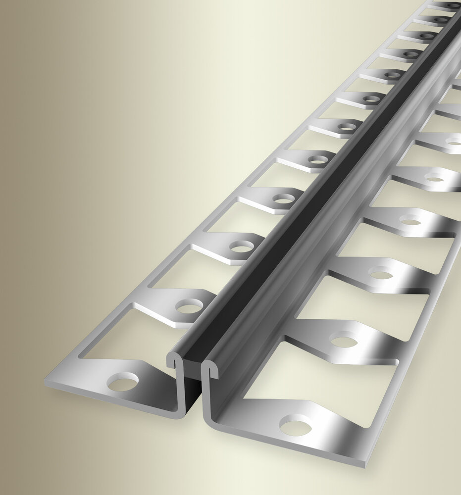Küberit Edelstahl Dehnungsprofil Typ 307 S, edelstahl, 6 mm, schwarz, 250 cm
