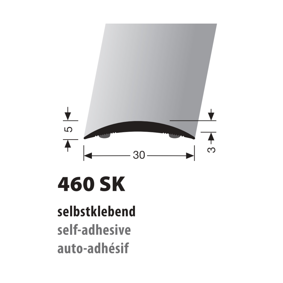Küberit Alu Übergangsprofil 30 mm Typ 460 SK, 100 cm, silber (F4) Küberit Alu Übergangsprofil 30 mm Typ 460 SK, 100 cm, silber (F4)