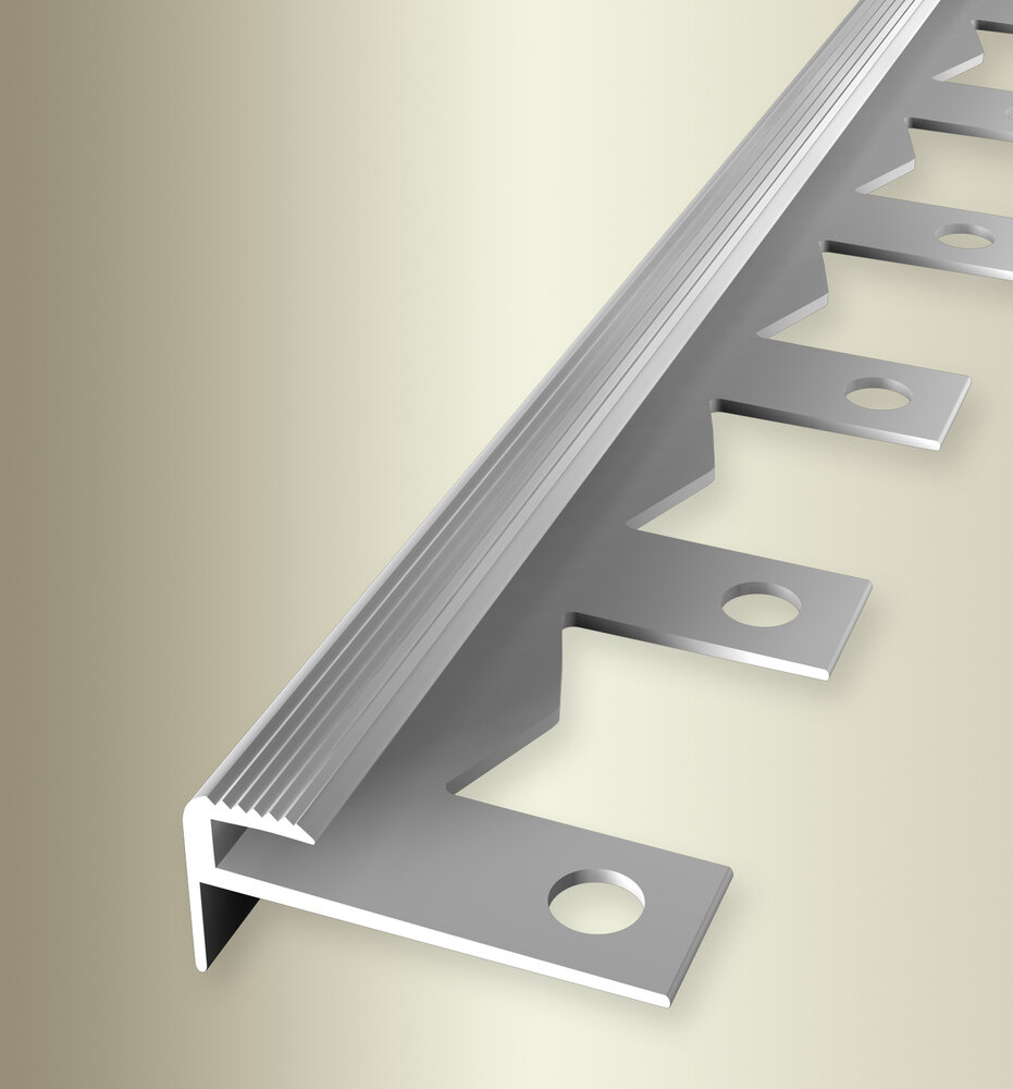 Küberit Alu Treppenkantenprofil Typ 807 EB, 500 cm, edelstahloptik (F2)