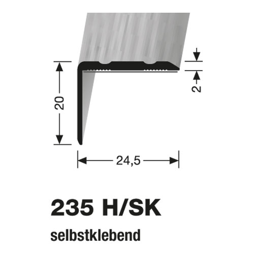 KÜBERIT Alu Winkel selbstklebend 20x24,5 mm Mahagoni (H 84)