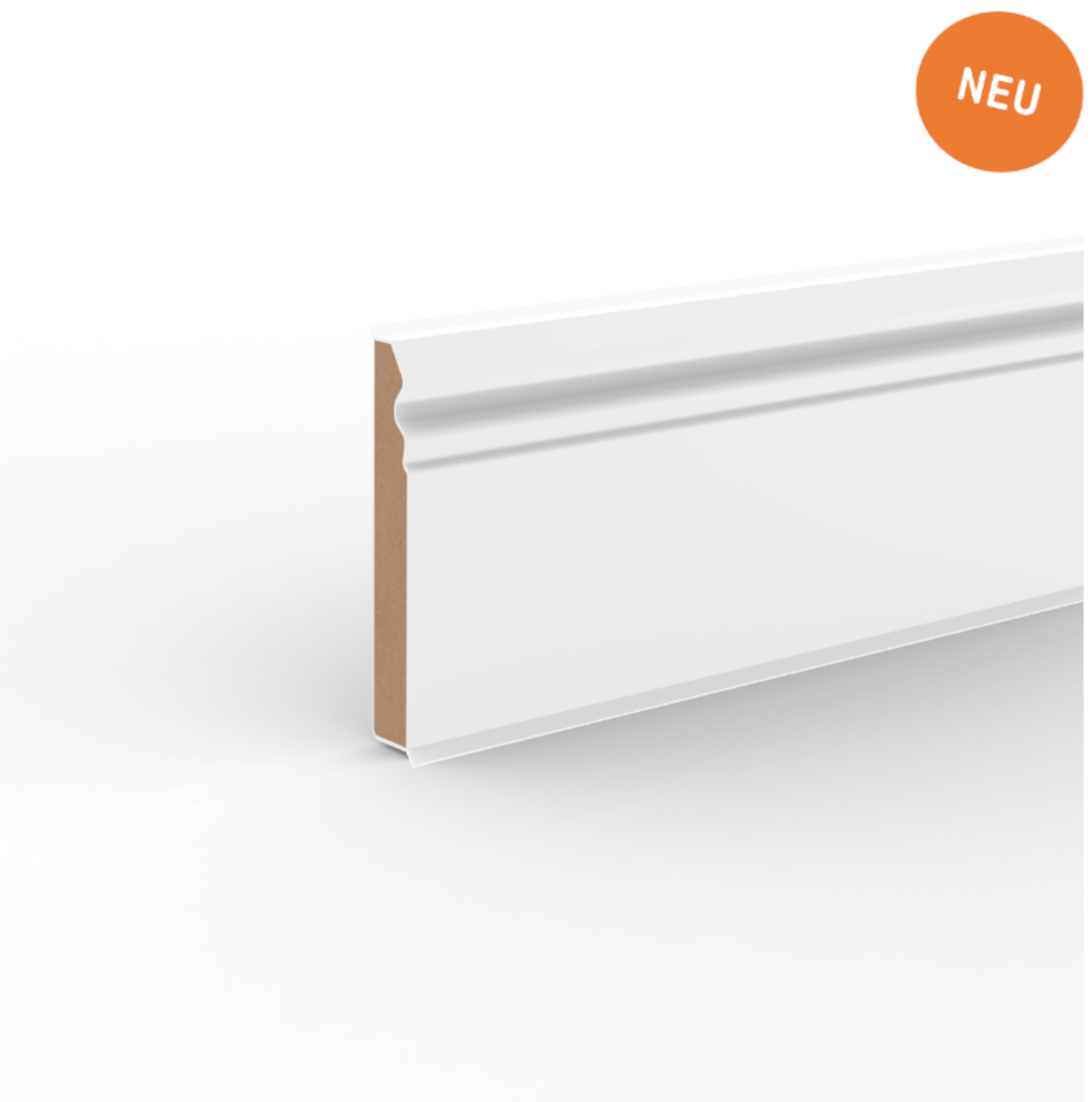 Döllken "Hamburger Stil 80" SLIM 13 x 80 mm, HDF-Kern PVC ummantelt, 250 cm, weiß (1013) Döllken "Hamburger Stil 80" SLIM 13 x 80 mm, HDF-Kern PVC ummantelt, 250 cm, weiß (1013)