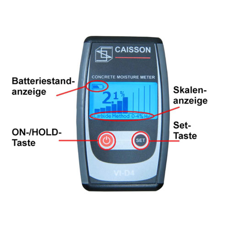 CAISSON Feuchtigkeitsmessgerät für Beton VI-D4 CAISSON Feuchtigkeitsmessgerät für Beton VI-D4