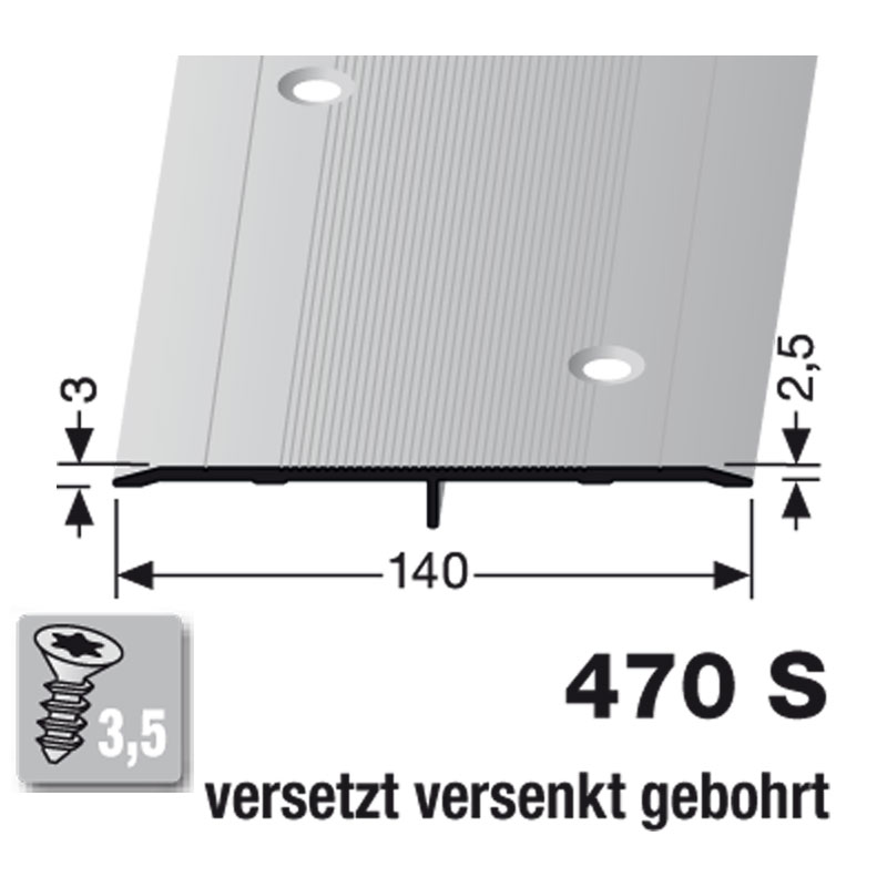 Küberit Alu Übergangsprofil Typ 470S Küberit Alu Übergangsprofil Typ 470S