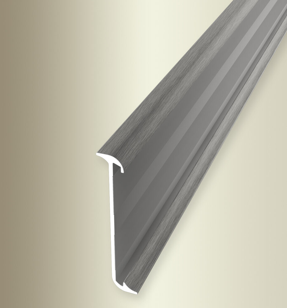 Küberit Aluminium Sockelleiste 945 U, 250 cm, edelstahloptik f.g. (F2G)