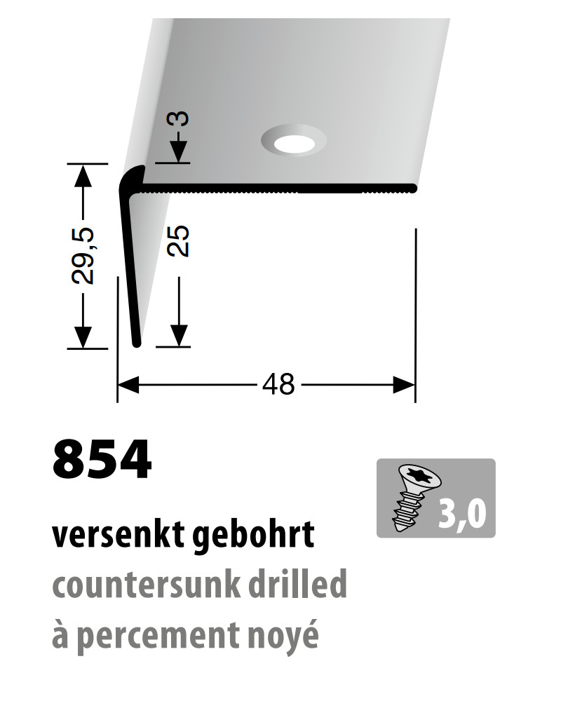 Küberit Alu Treppenkantenprofil Typ 854 Küberit Alu Treppenkantenprofil Typ 854