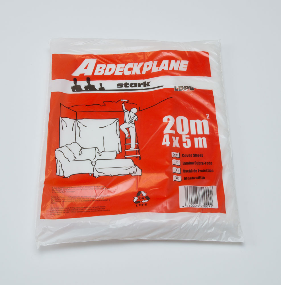 Abdeckplane ca. 30 my, 4 x 5 m, LDPE-Abdeckplane -stark- Abdeckplane ca. 30 my, 4 x 5 m, LDPE-Abdeckplane -stark-