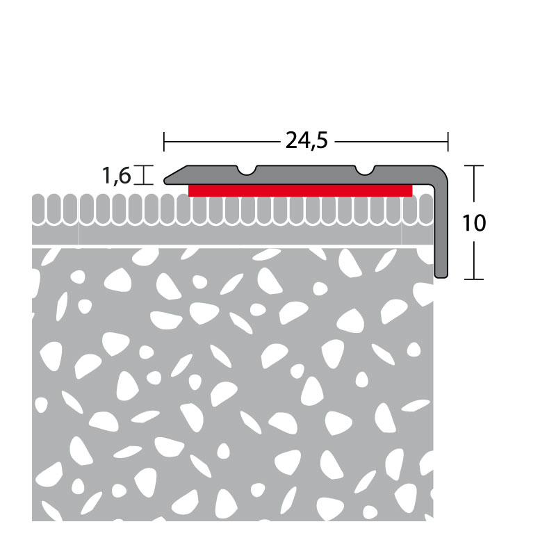 Prinz Alu Winkelprofil Nr. 160 SK, 24,5 x 10 mm, 100 cm, bronze