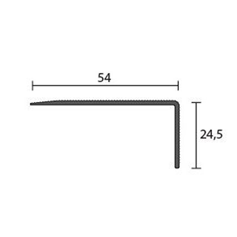 BOLTA PVC TK Winkel 54 x 24.5 mm, 270 cm mit Kontaktklebeband