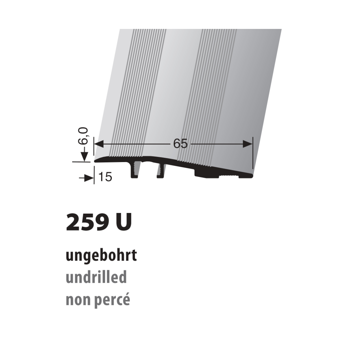 Küberit Alu Rampenprofil Typ 259 U