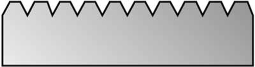 Zahnschiene (Zahnleiste) 28 cm - Zahnung B2 Zahnschiene (Zahnleiste) 28 cm - Zahnung B2