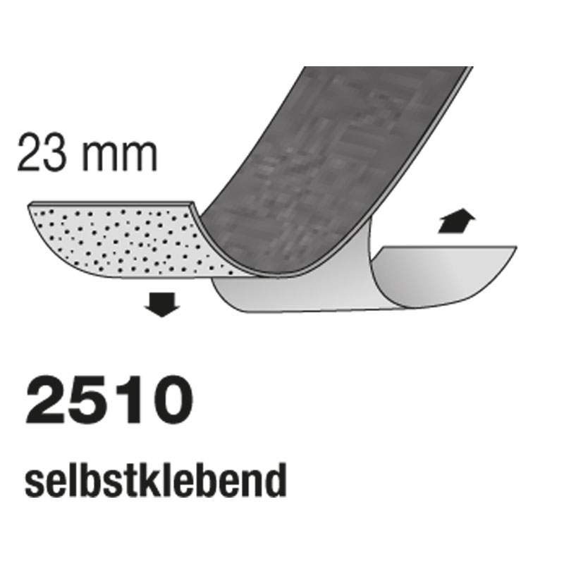 Küberit Gleitschutzeinlage SK, 23 mm ohne Körnung, 25 m Rolle