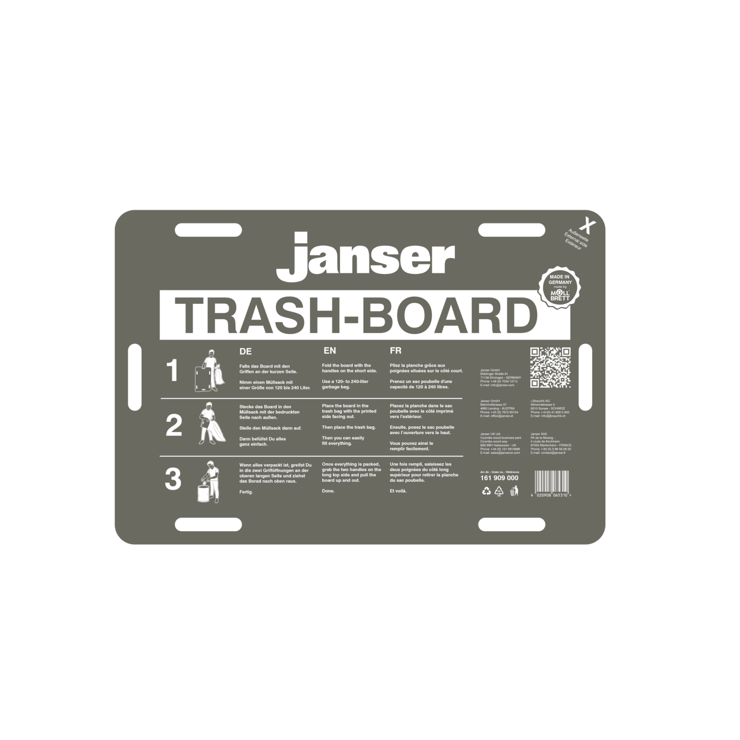 Janser Trash-Board (Müllbrett) - 1100 x 750 x 1 mm - der perfekte Helfer auf der Baustelle Janser Trash-Board (Müllbrett) - 1100 x 750 x 1 mm - der perfekte Helfer auf der Baustelle