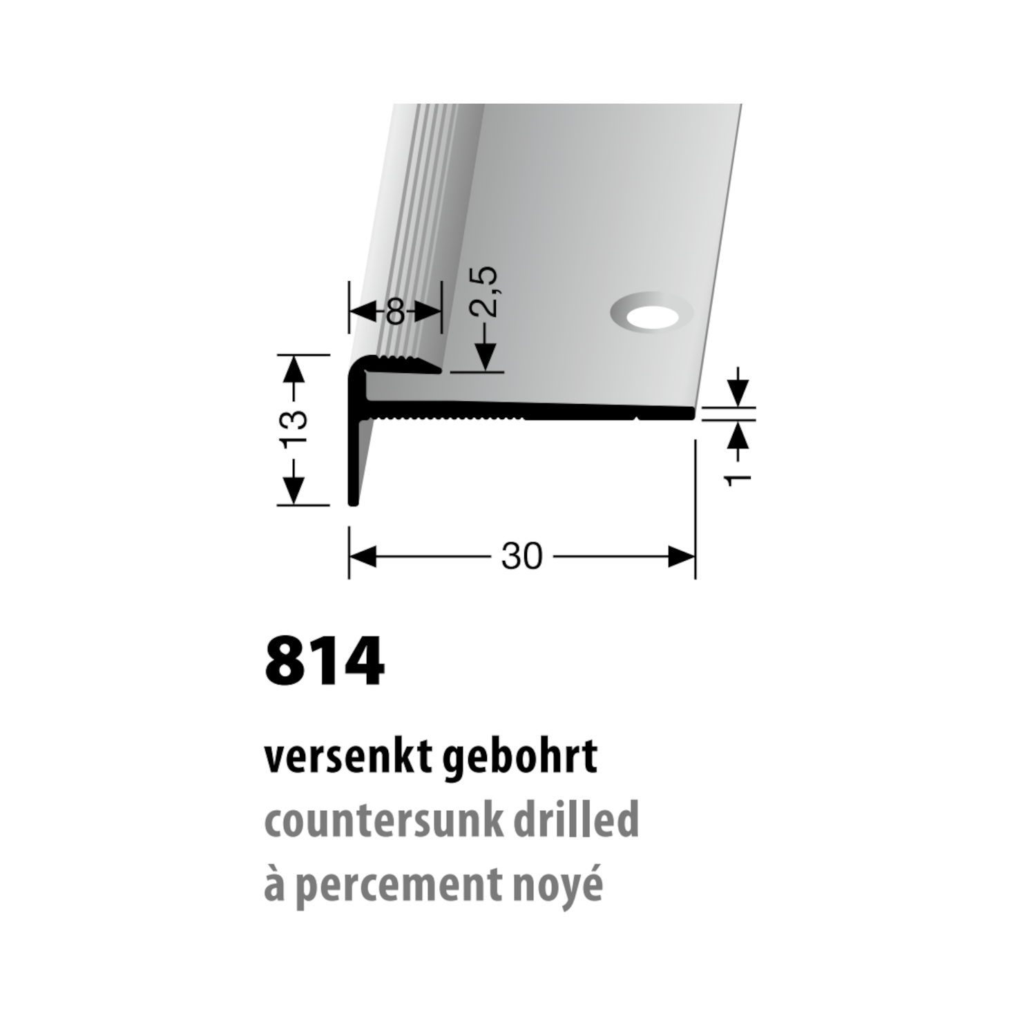 Küberit Treppenkantenprofil Typ 814 Küberit Treppenkantenprofil Typ 814