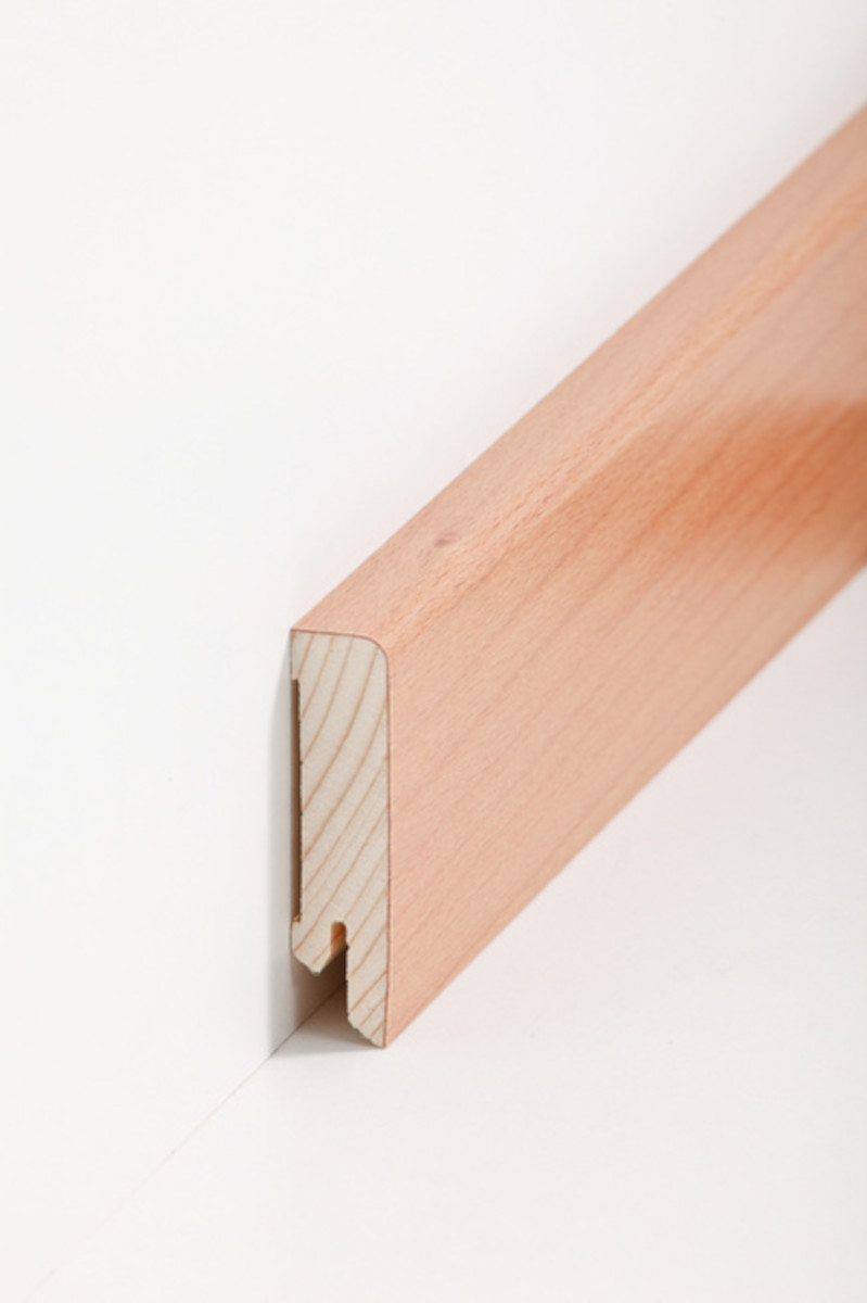 SÜDBROCK Holz-Fußleiste 16 x 60 mm, Echtholz furniert, Buche gedämpft (06), Länge á 250 cm SÜDBROCK Holz-Fußleiste 16 x 60 mm, Echtholz furniert, Buche gedämpft (06), Länge á 250 cm