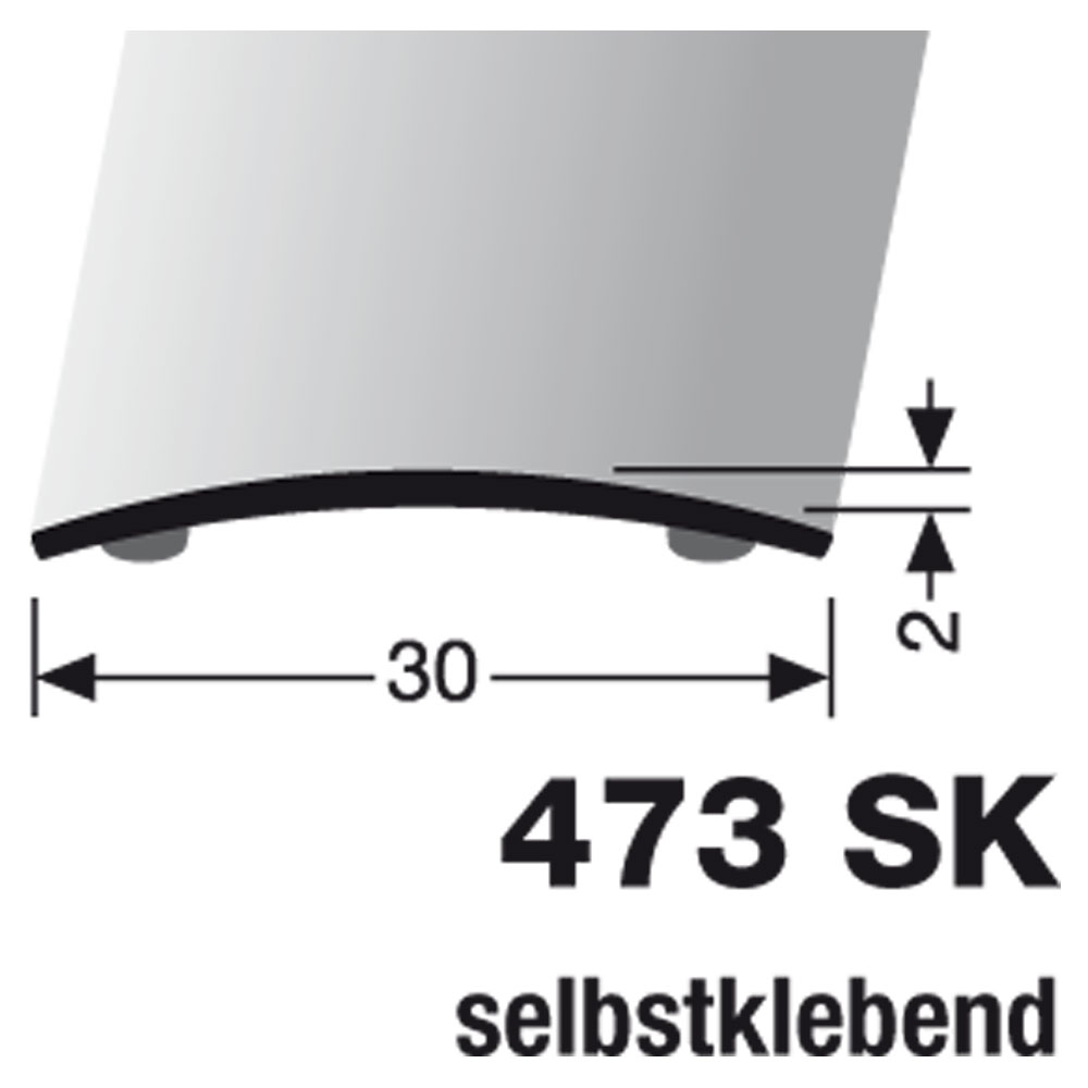 Küberit Übergangsprofil 2 x 30 mm Typ 473 SK, 270 cm, edelstahl (F8)