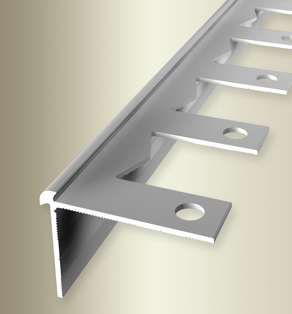 Küberit biegbares Treppenkantenprofil Typ 870 EB, 500 cm, silber (F4)