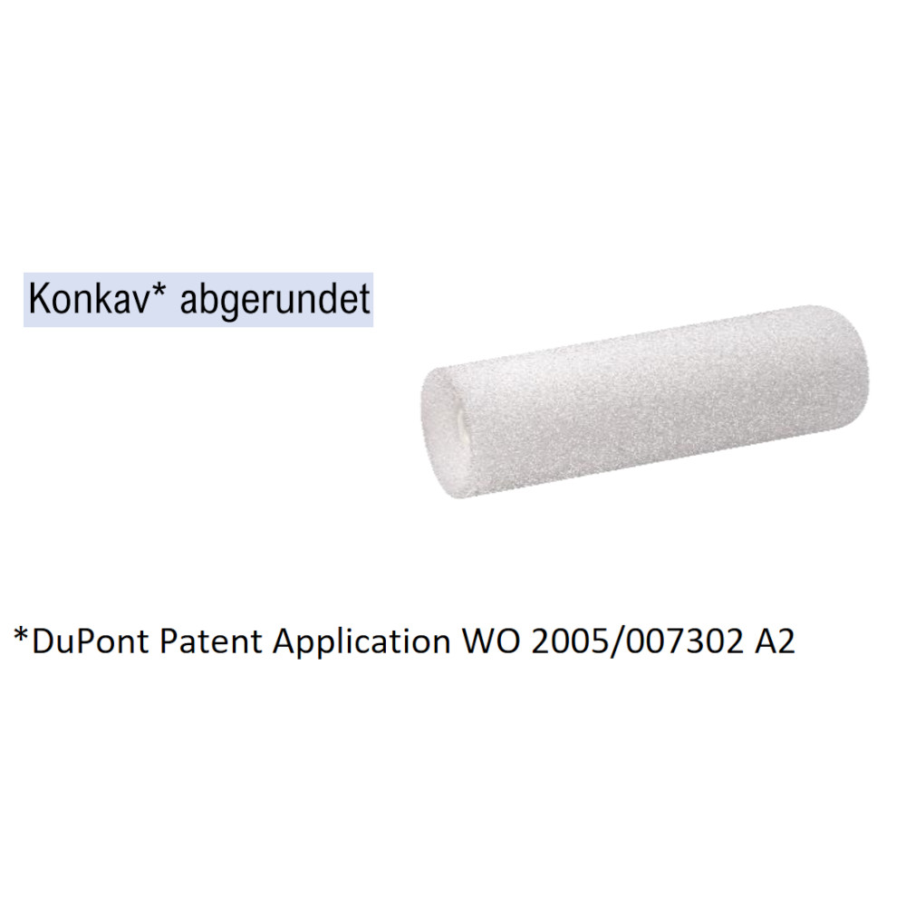 Kleinflächenwalze Superschaum superfein 11 cm, konkav abgerundet Kleinflächenwalze Superschaum superfein 11 cm, konkav abgerundet