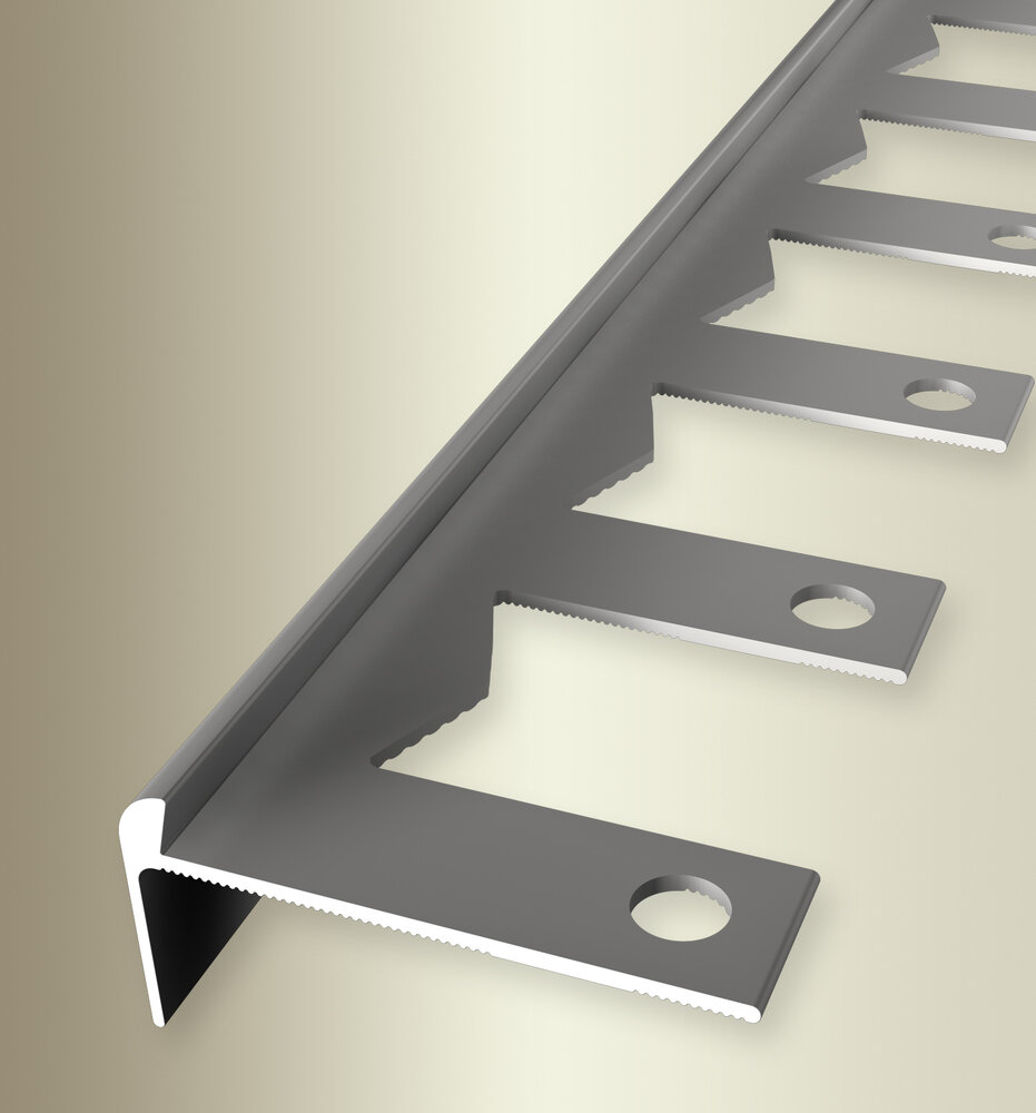 Küberit Treppenkantenprofil Typ 863 EB, 250 cm, edelstahloptik (F2) Küberit Treppenkantenprofil Typ 863 EB, 250 cm, edelstahloptik (F2)