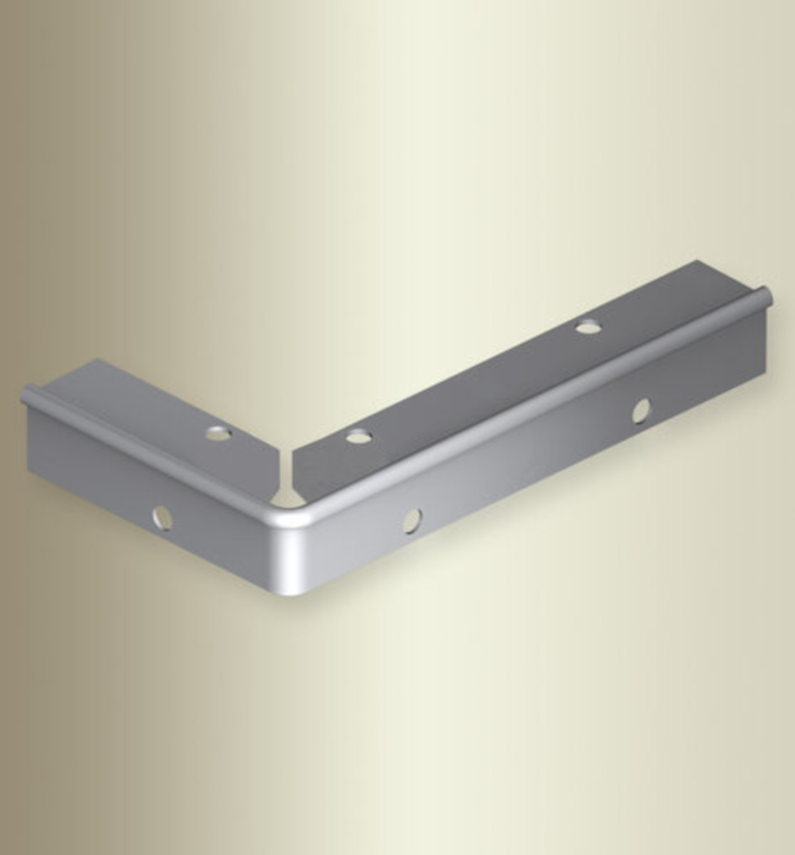 Küberit 870 EC-L 90° 0,3 m x 100 cm, runde Ecke links, silber (F4) Küberit 870 EC-L 90° 0,3 m x 100 cm, runde Ecke links, silber (F4)