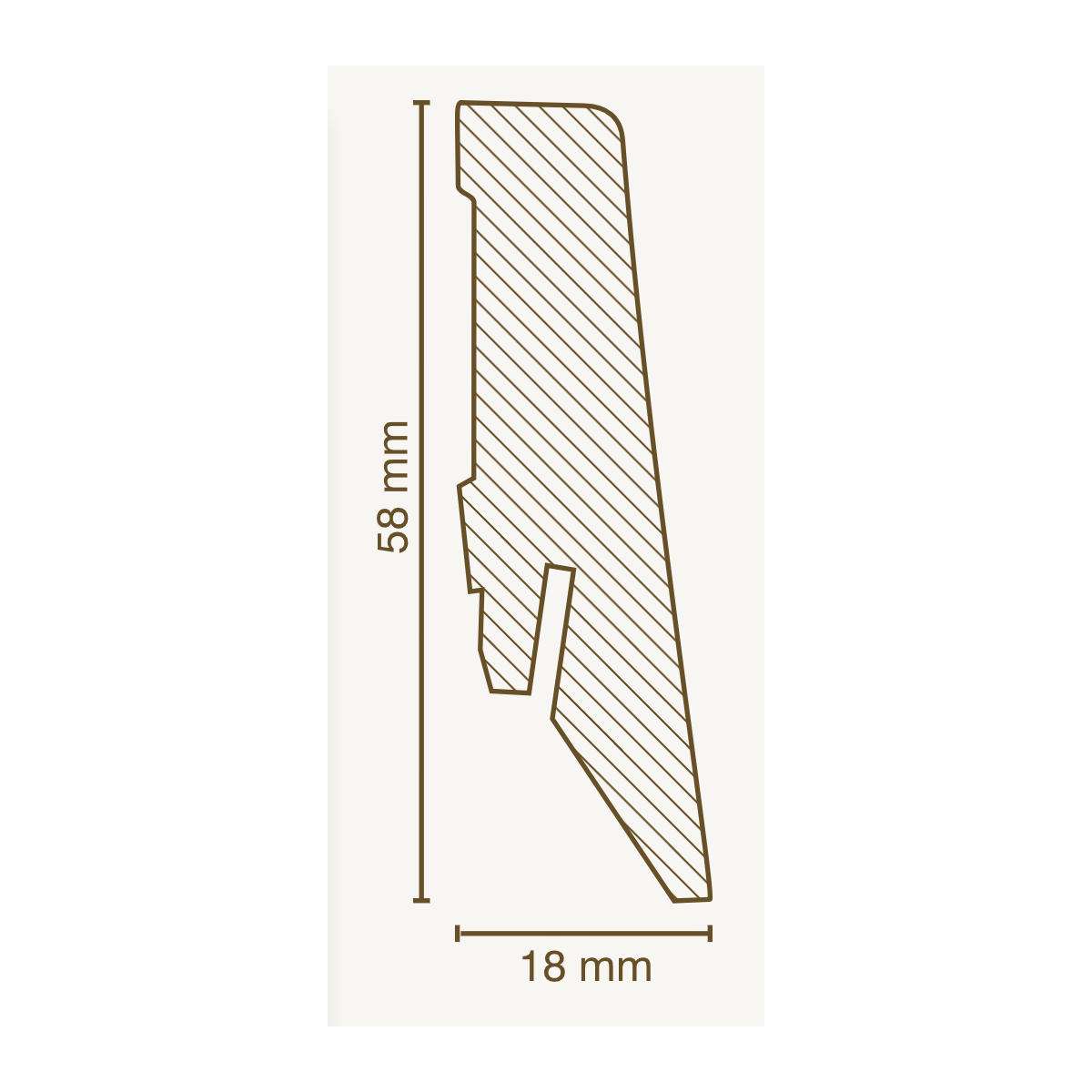 SÜDBROCK MDF Fußleiste 18 x 58 mm, mit Dekorfolie ummantelt, Nussbaum Colorado (25), 240 cm SÜDBROCK MDF Fußleiste 18 x 58 mm, mit Dekorfolie ummantelt, Nussbaum Colorado (25), 240 cm